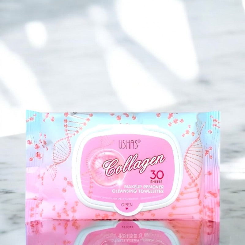 Lingettes démaquillante au collagène
