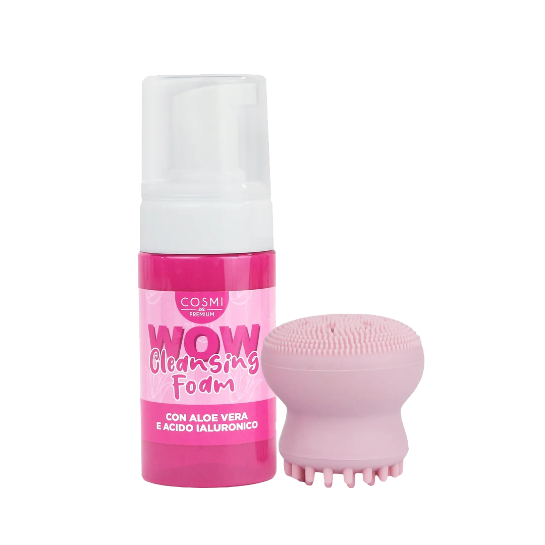 Kit mousse nettoyante avec brosse exfoliante