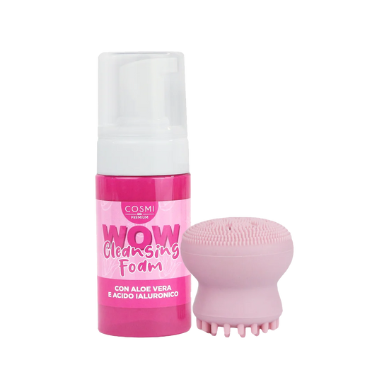 Kit mousse nettoyante avec brosse exfoliante